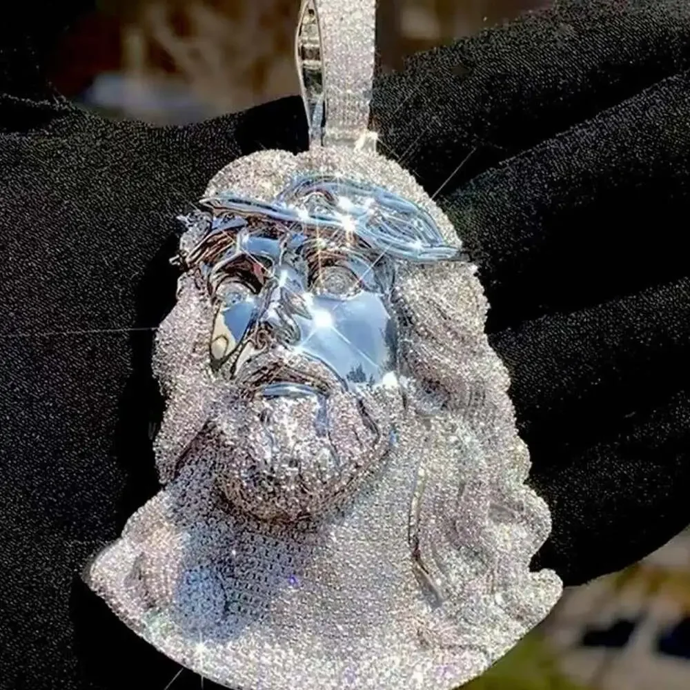 Jesus Pendant W Silver 20 Inch 2 D 56
